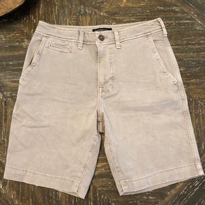 American Eagle Outfitters brand khaki type shorts. Light gray. No stains.